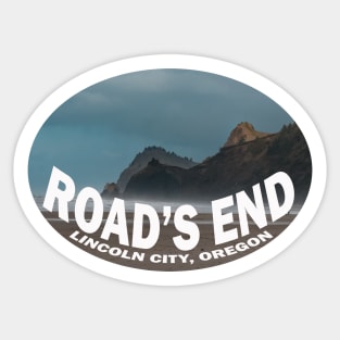 Road's End Lincoln City Oregon Sticker